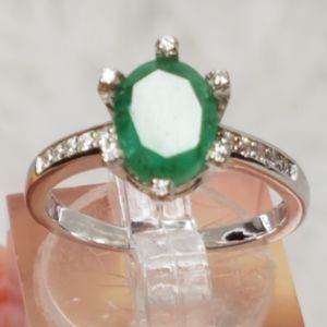 Columbian Emerald Solitaire Ring